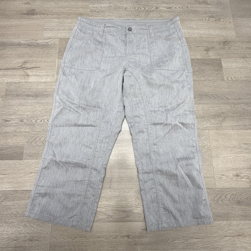 Kuhl Cabo Pants Womens 14 Short Gray Capri Hiking Outdoor Utility Crop Gorpcore - Picture 2 of 13